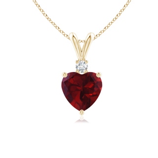 Heart AA Garnet