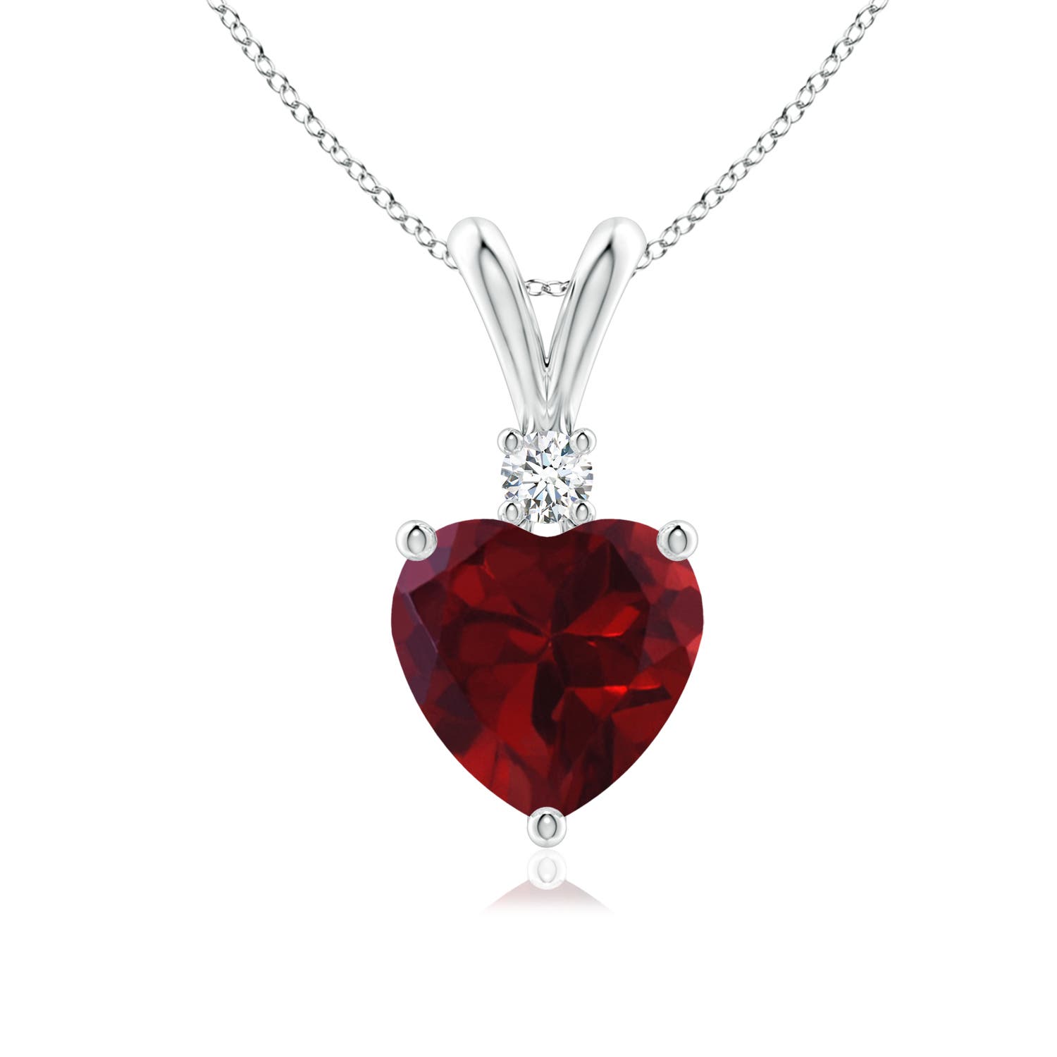 AA - Garnet / 1.44 CT / 14 KT White Gold