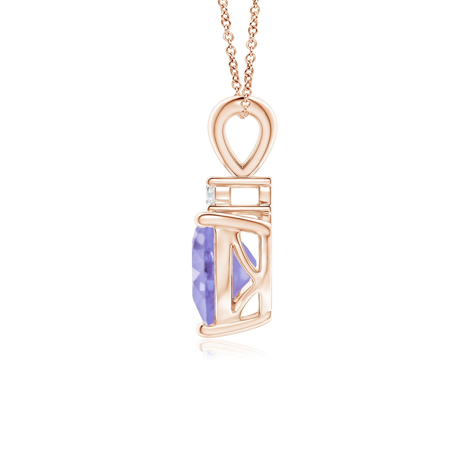 A - Tanzanite / 0.84 CT / 14 KT Rose Gold