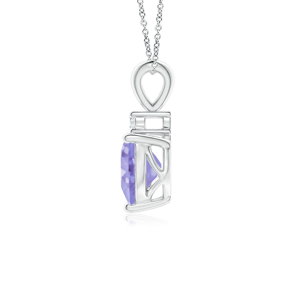 6mm A Heart-Shaped Tanzanite V-Bale Pendant with Diamond in White Gold side 199