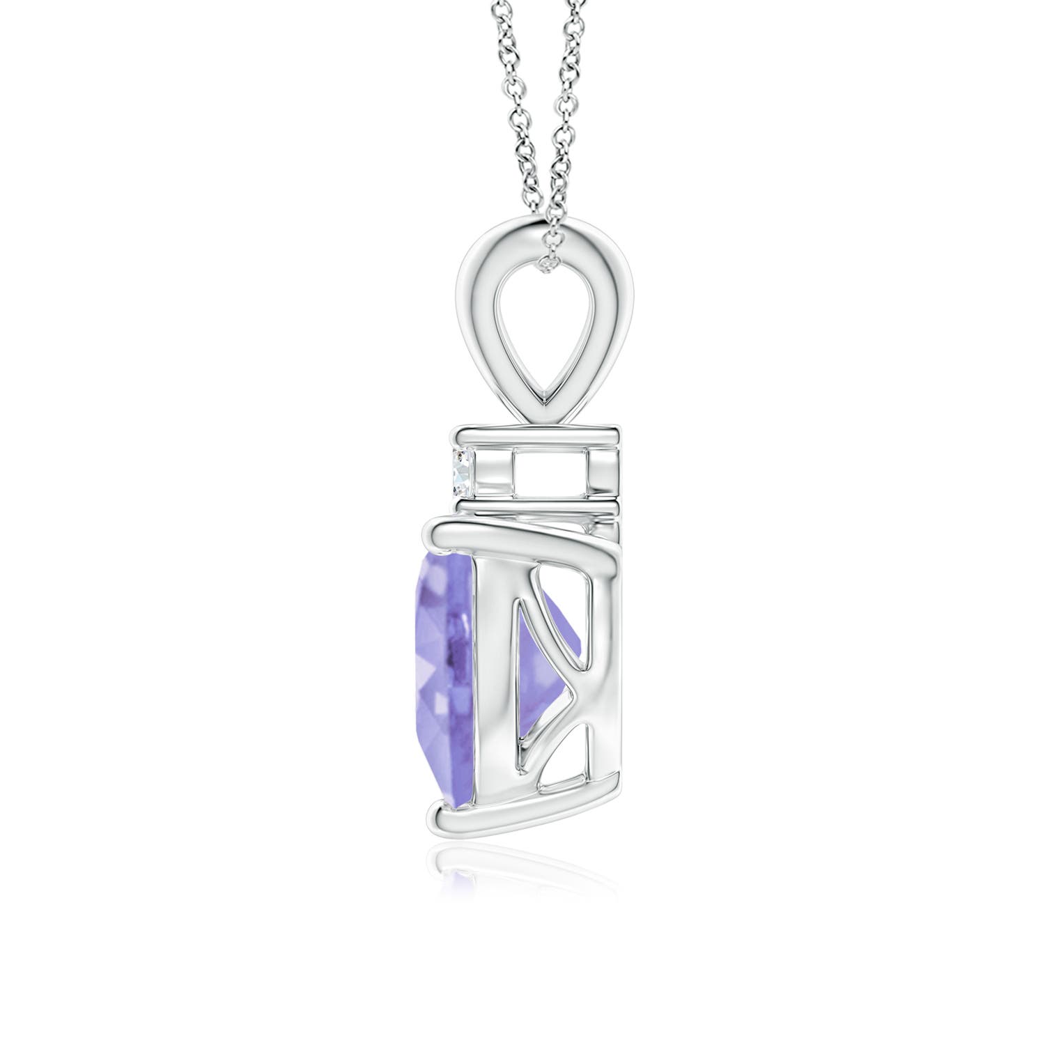 A - Tanzanite / 1.29 CT / 14 KT White Gold