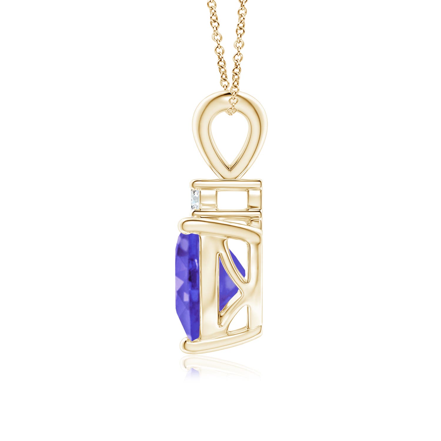 AAA - Tanzanite / 1.29 CT / 14 KT Yellow Gold