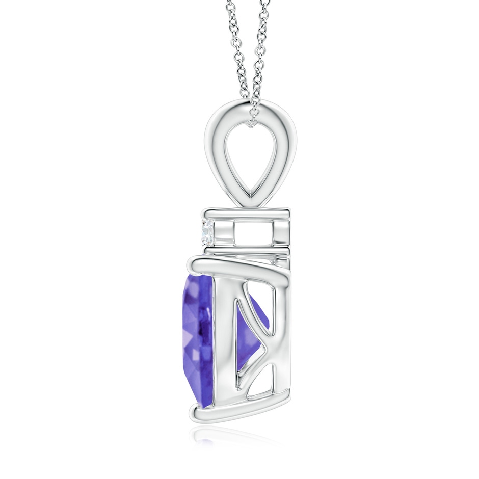 8mm AA Heart-Shaped Tanzanite V-Bale Pendant with Diamond in P950 Platinum side 199