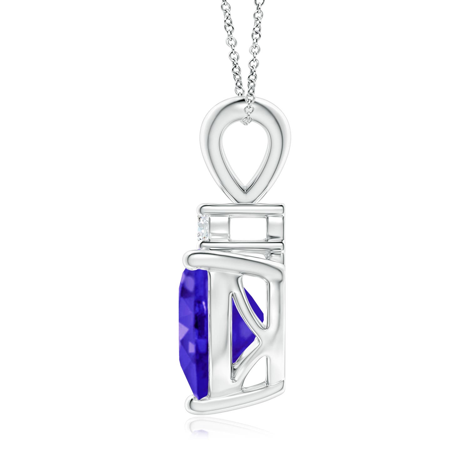 AAAA - Tanzanite / 1.87 CT / 14 KT White Gold