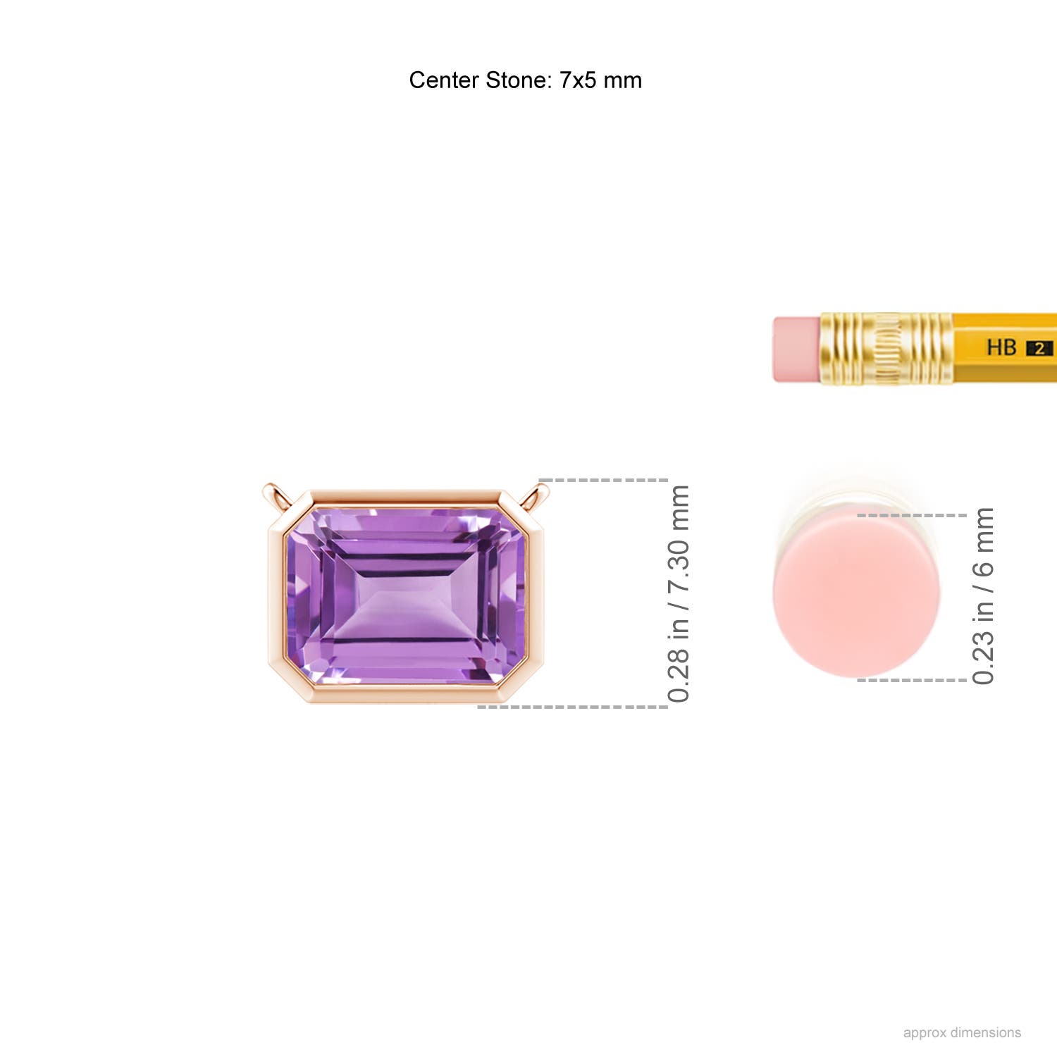 A - Amethyst / 0.9 CT / 14 KT Rose Gold