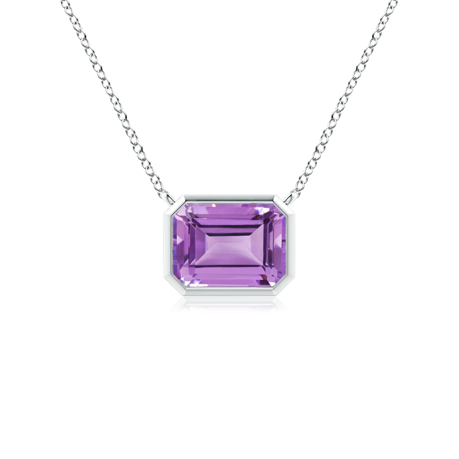 A - Amethyst / 0.9 CT / 14 KT White Gold