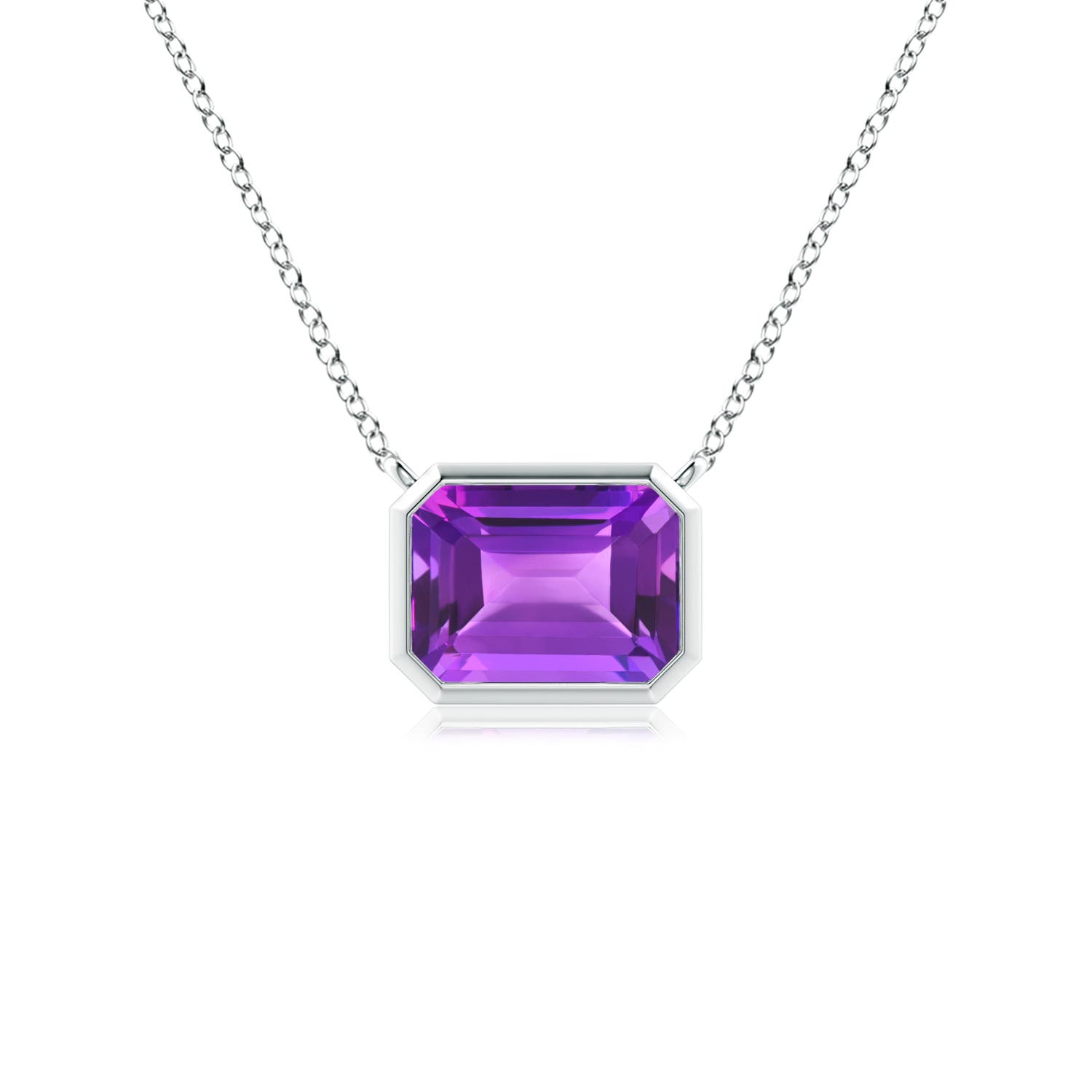 AAA - Amethyst / 0.9 CT / 14 KT White Gold