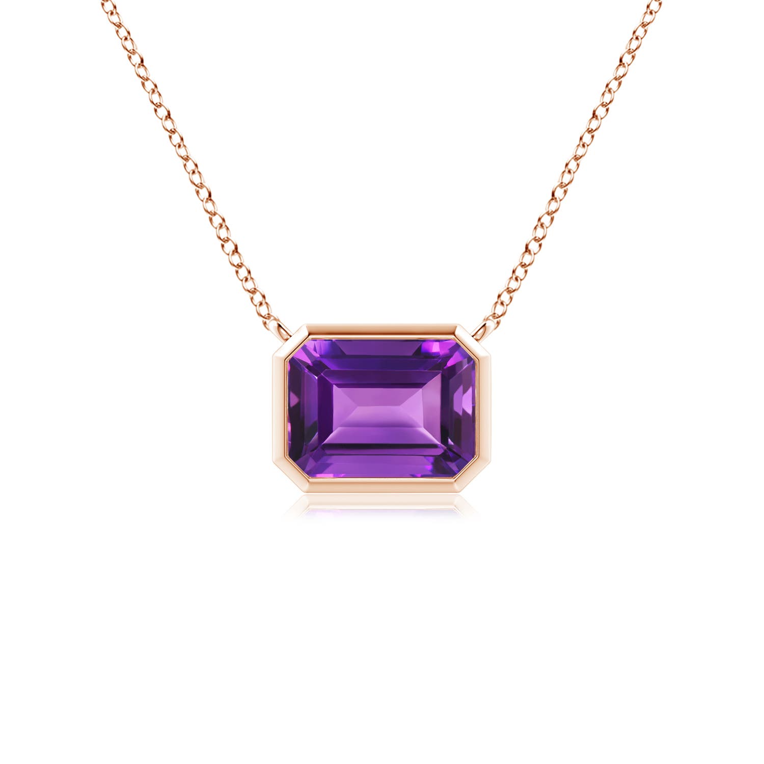 AAAA - Amethyst / 0.9 CT / 14 KT Rose Gold