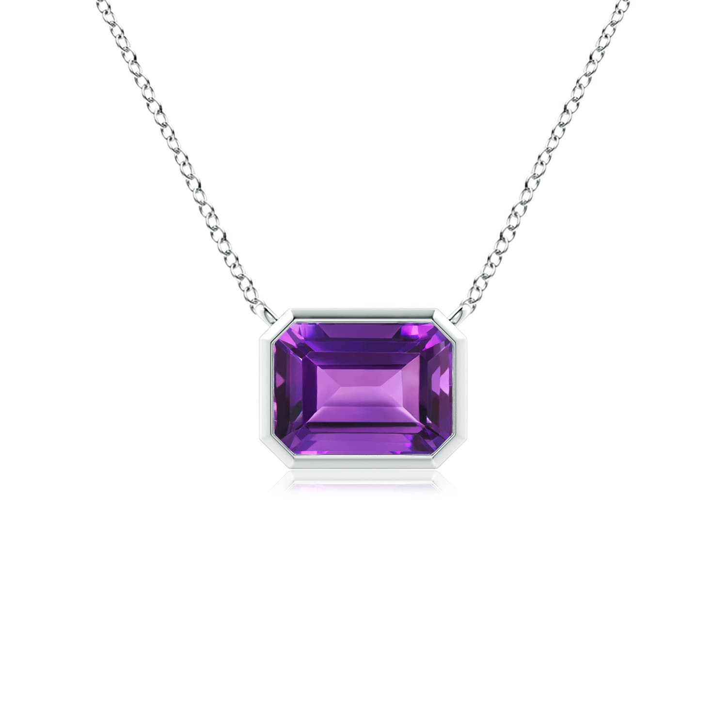 AAAA - Amethyst / 0.9 CT / 14 KT White Gold