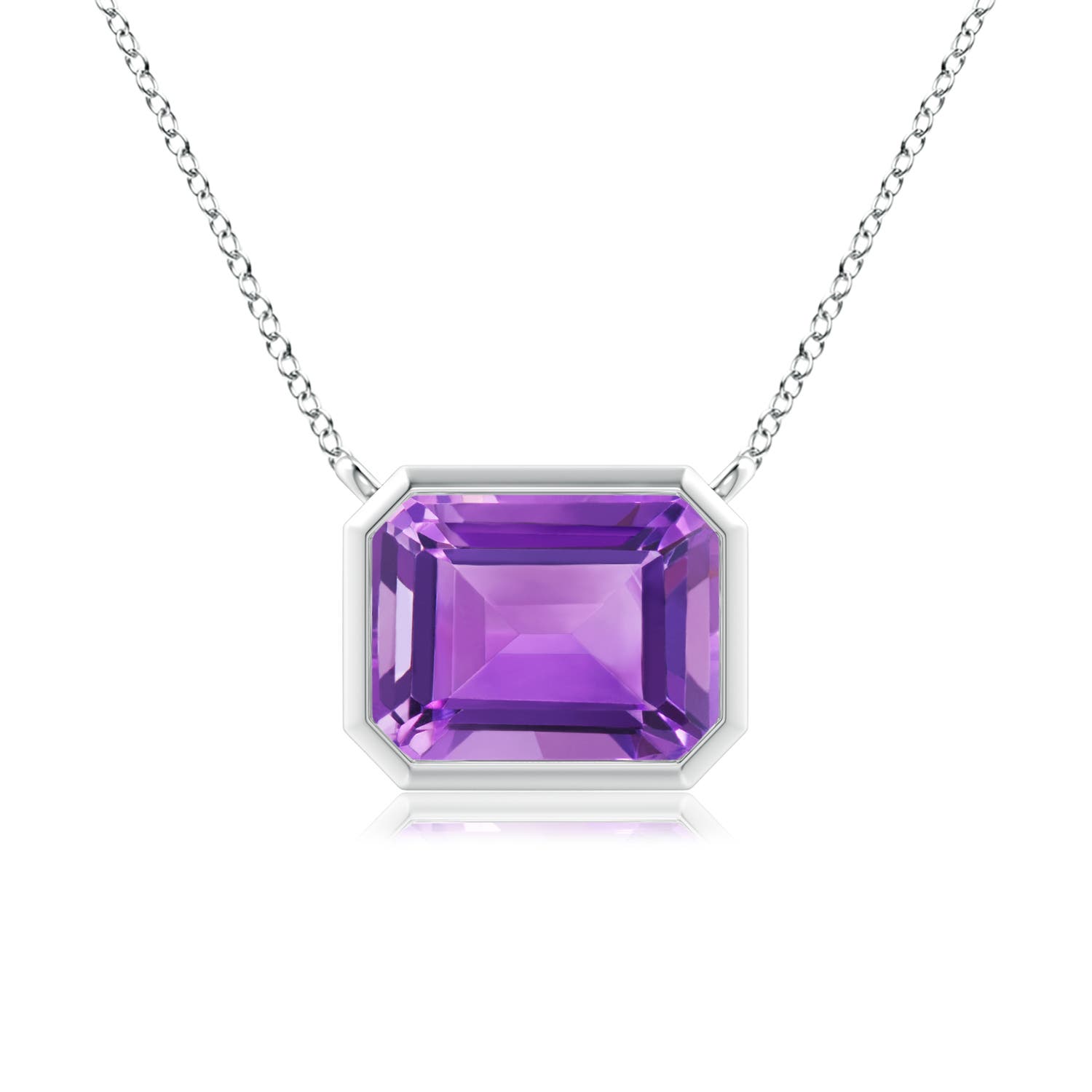 AA - Amethyst / 2.2 CT / 14 KT White Gold