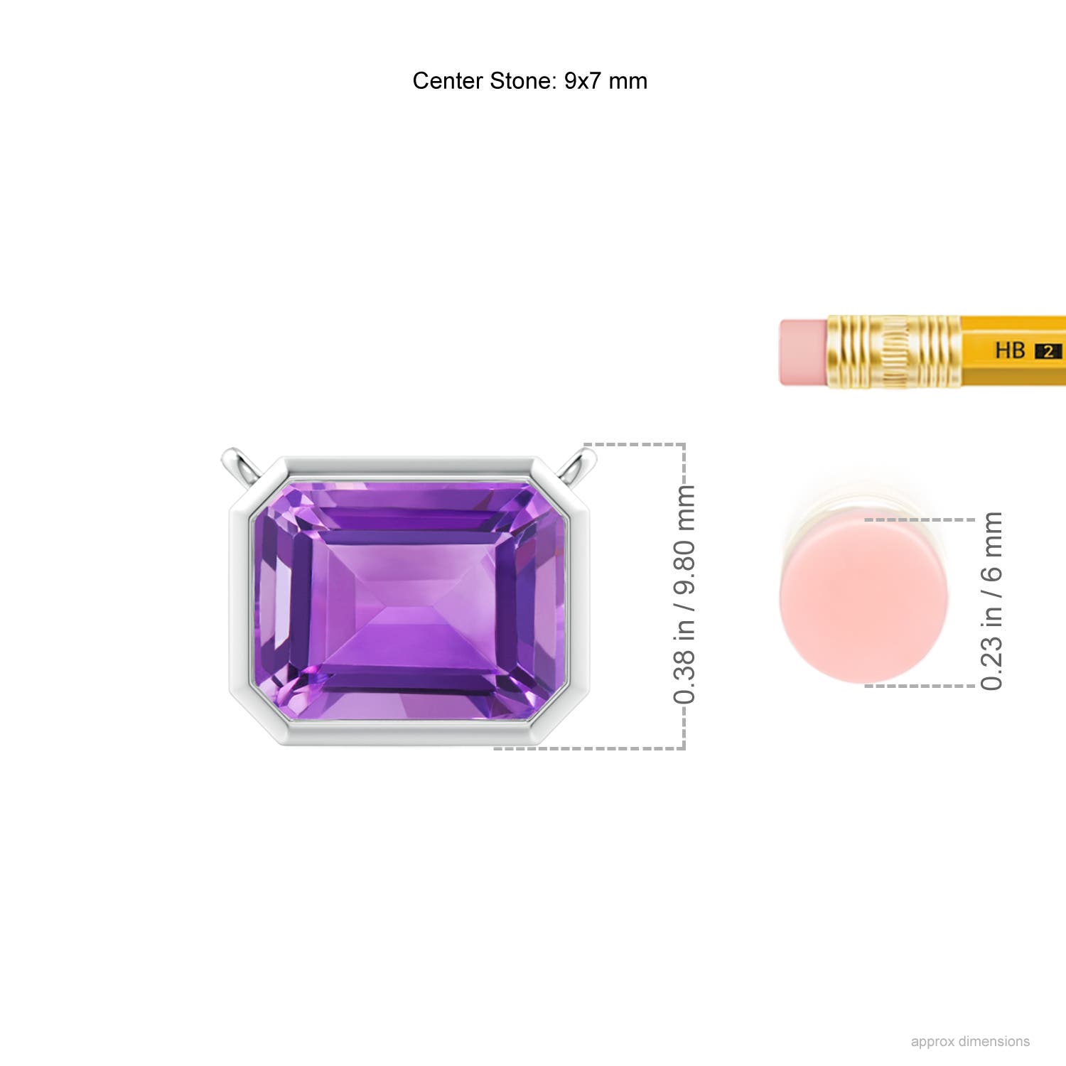 AA - Amethyst / 2.2 CT / 14 KT White Gold