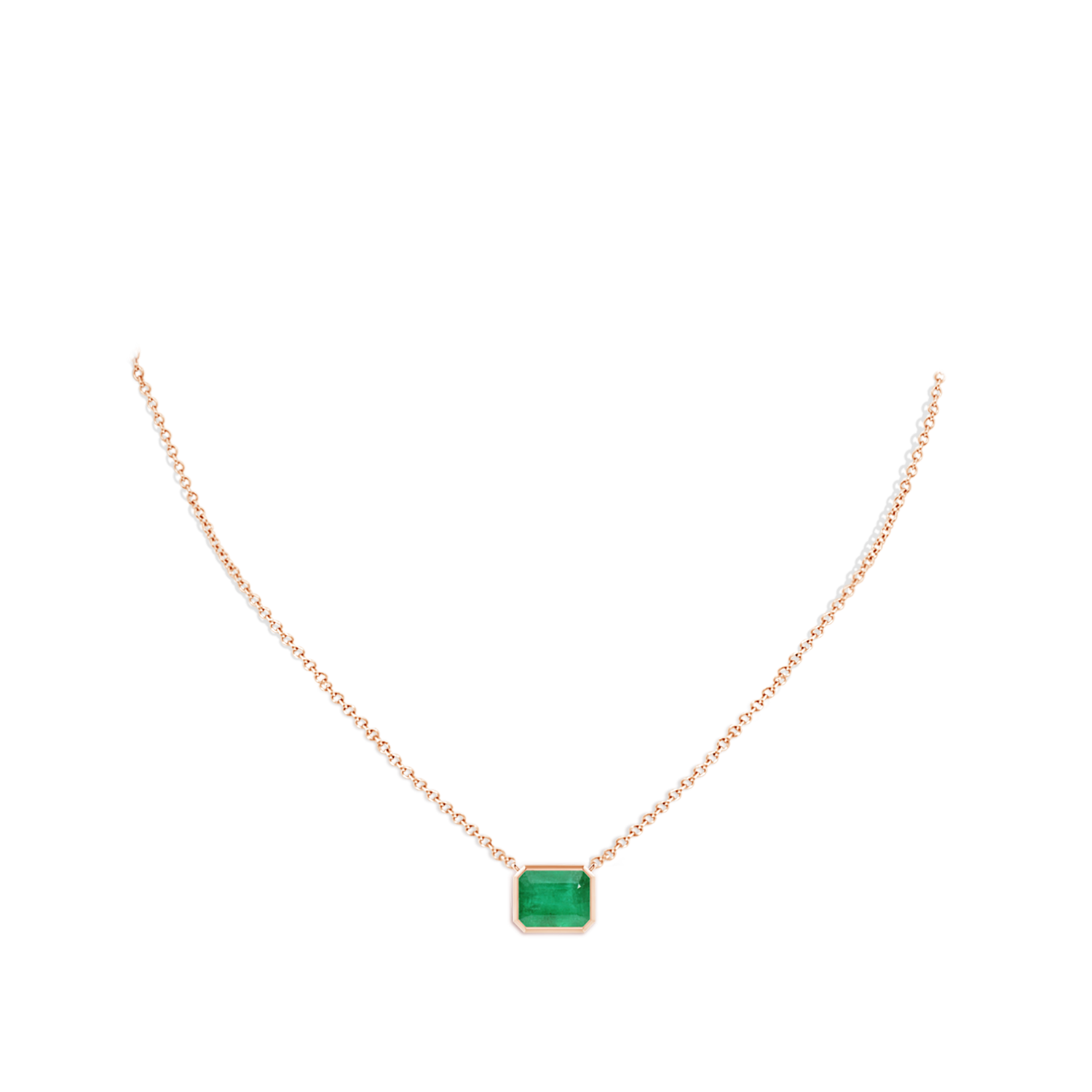 A - Emerald / 2.85 CT / 14 KT Rose Gold