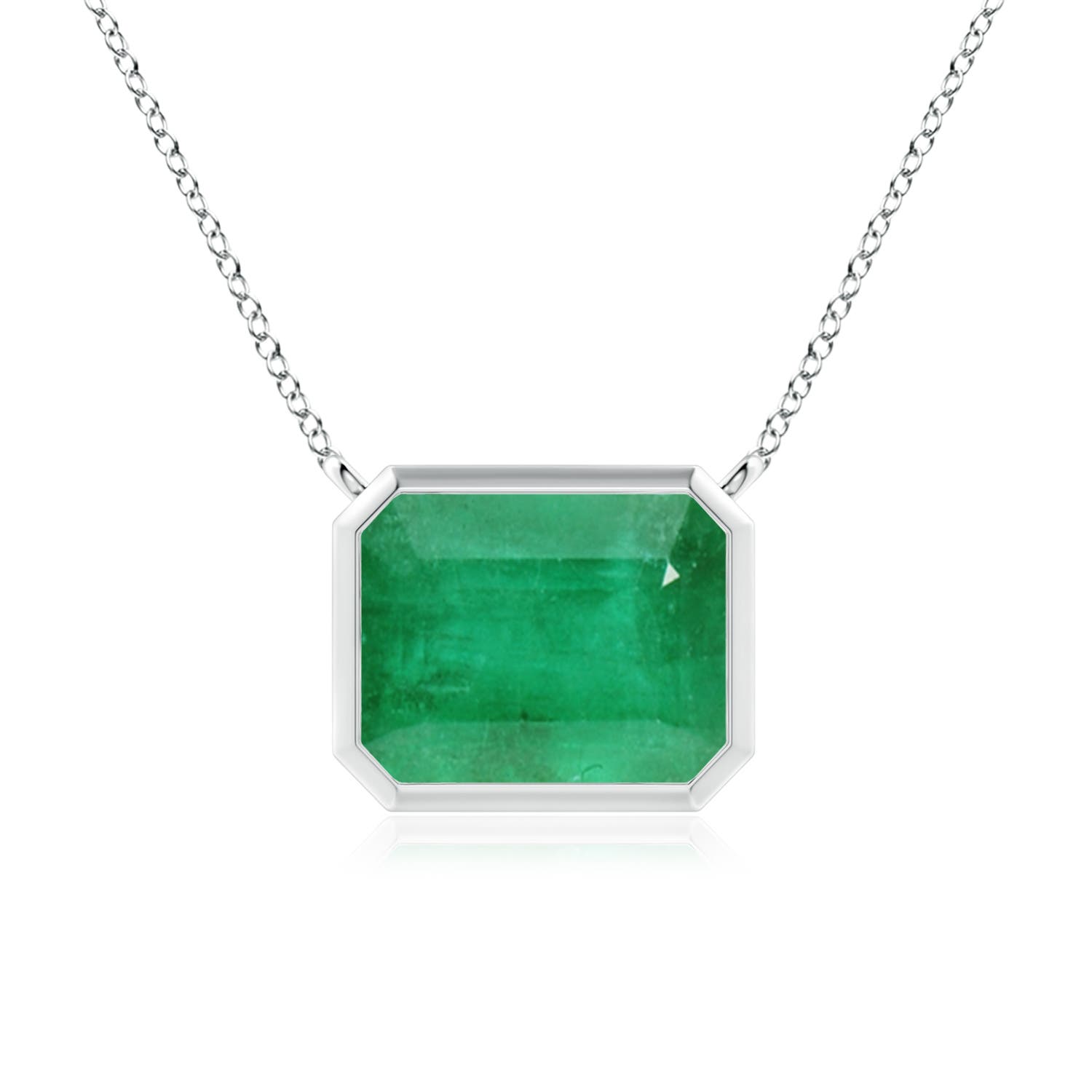 A - Emerald / 2.85 CT / 14 KT White Gold