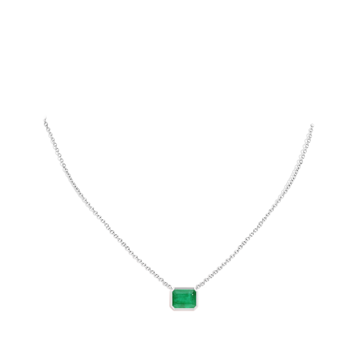 A - Emerald / 2.85 CT / 14 KT White Gold