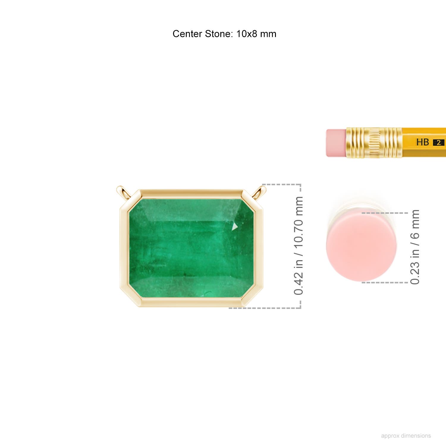 A - Emerald / 2.85 CT / 14 KT Yellow Gold