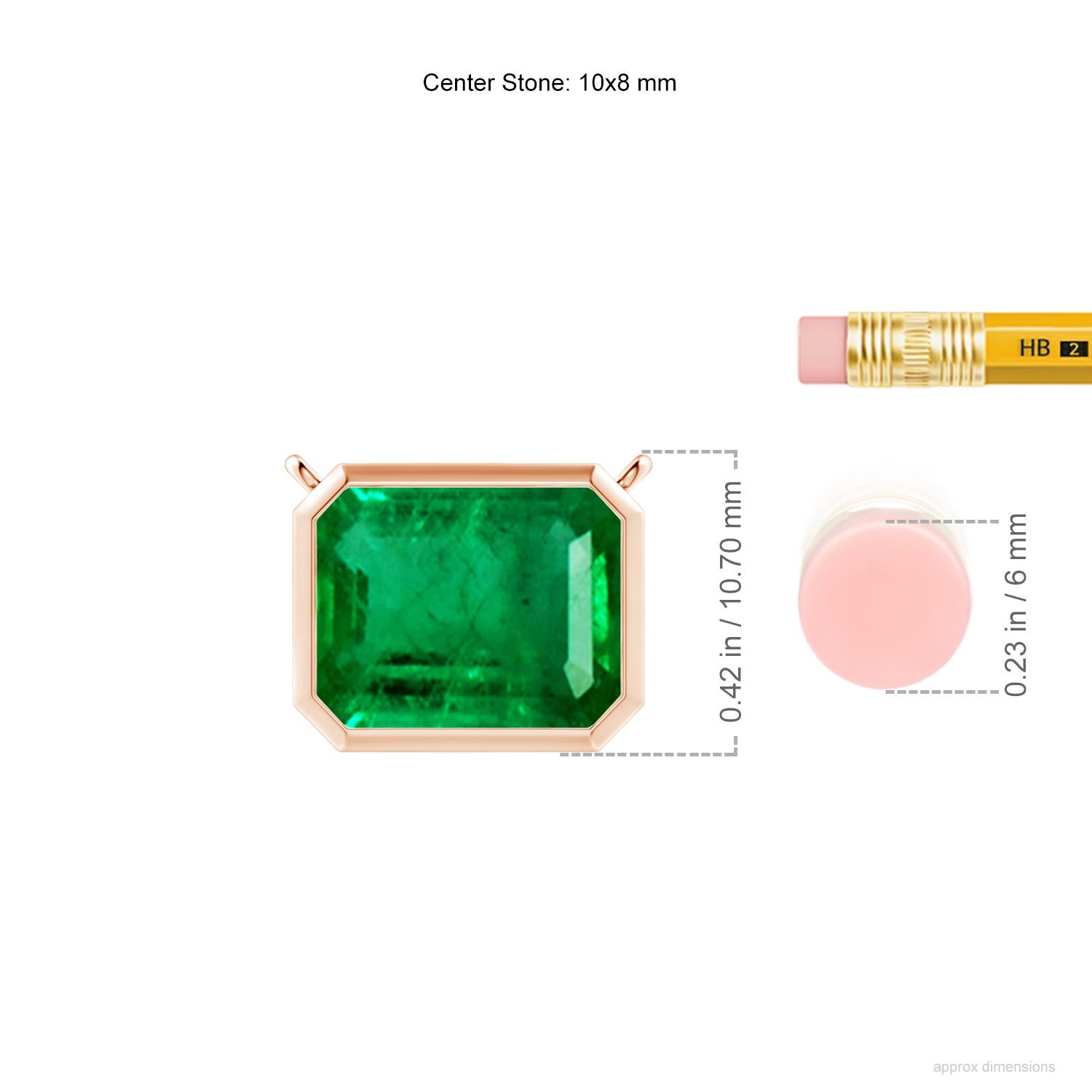 AAA - Emerald / 2.85 CT / 14 KT Rose Gold