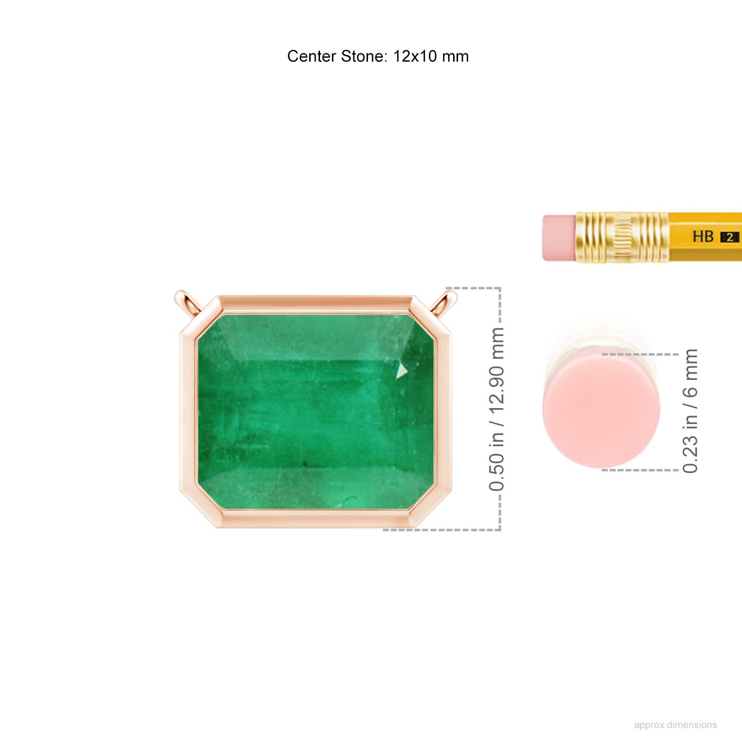 A - Emerald / 5.75 CT / 14 KT Rose Gold