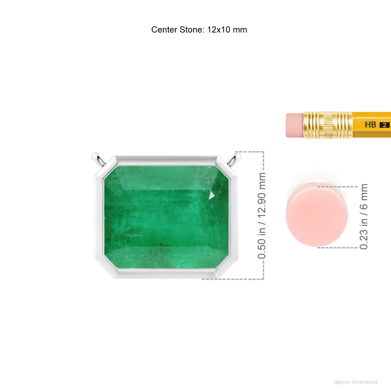 A - Emerald / 5.75 CT / 14 KT White Gold