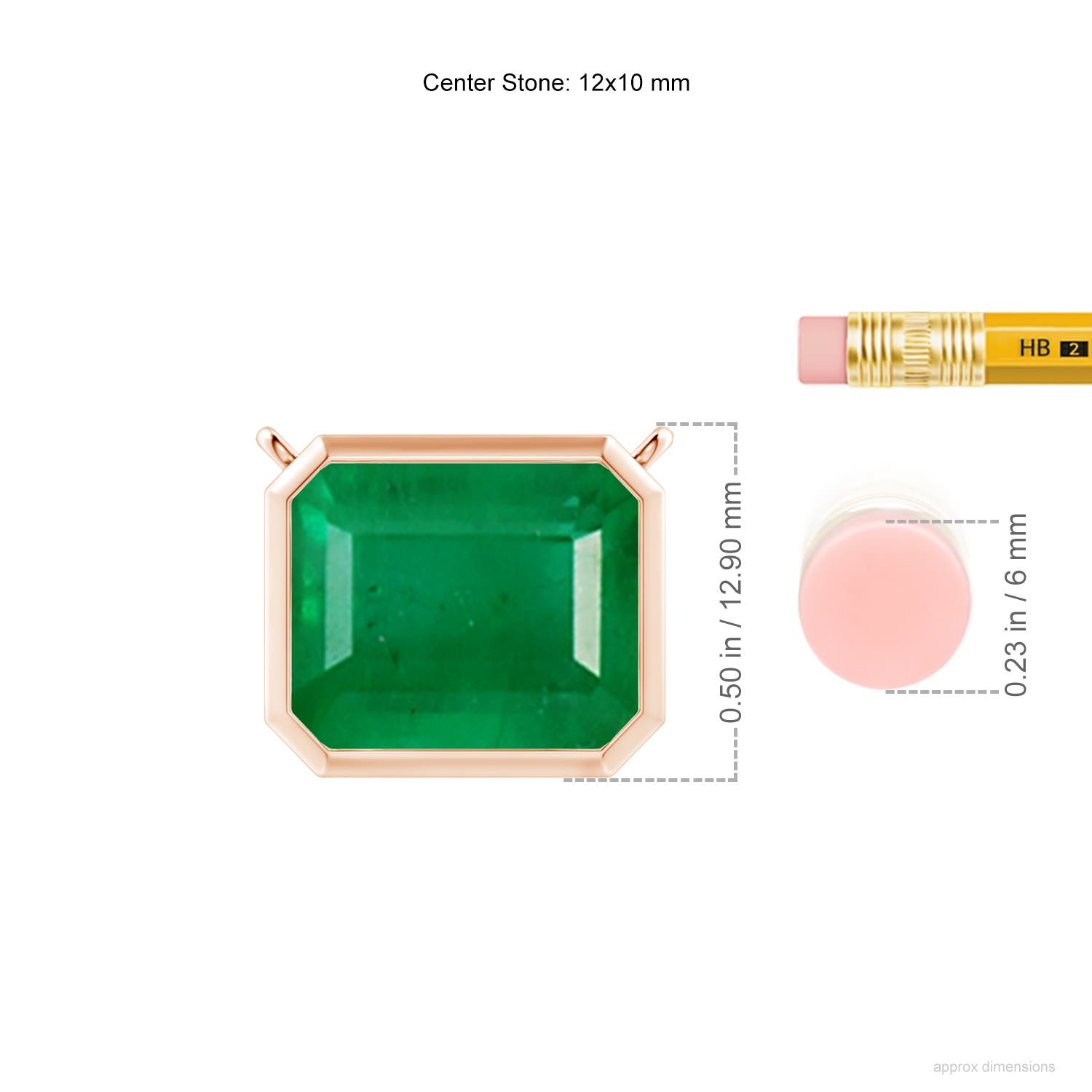 AA - Emerald / 5.75 CT / 14 KT Rose Gold