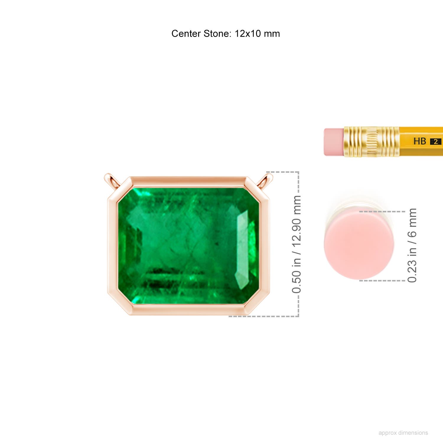 AAA - Emerald / 5.75 CT / 14 KT Rose Gold