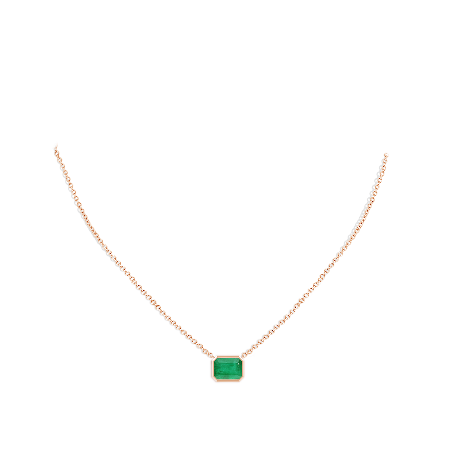 A - Emerald / 2.25 CT / 14 KT Rose Gold