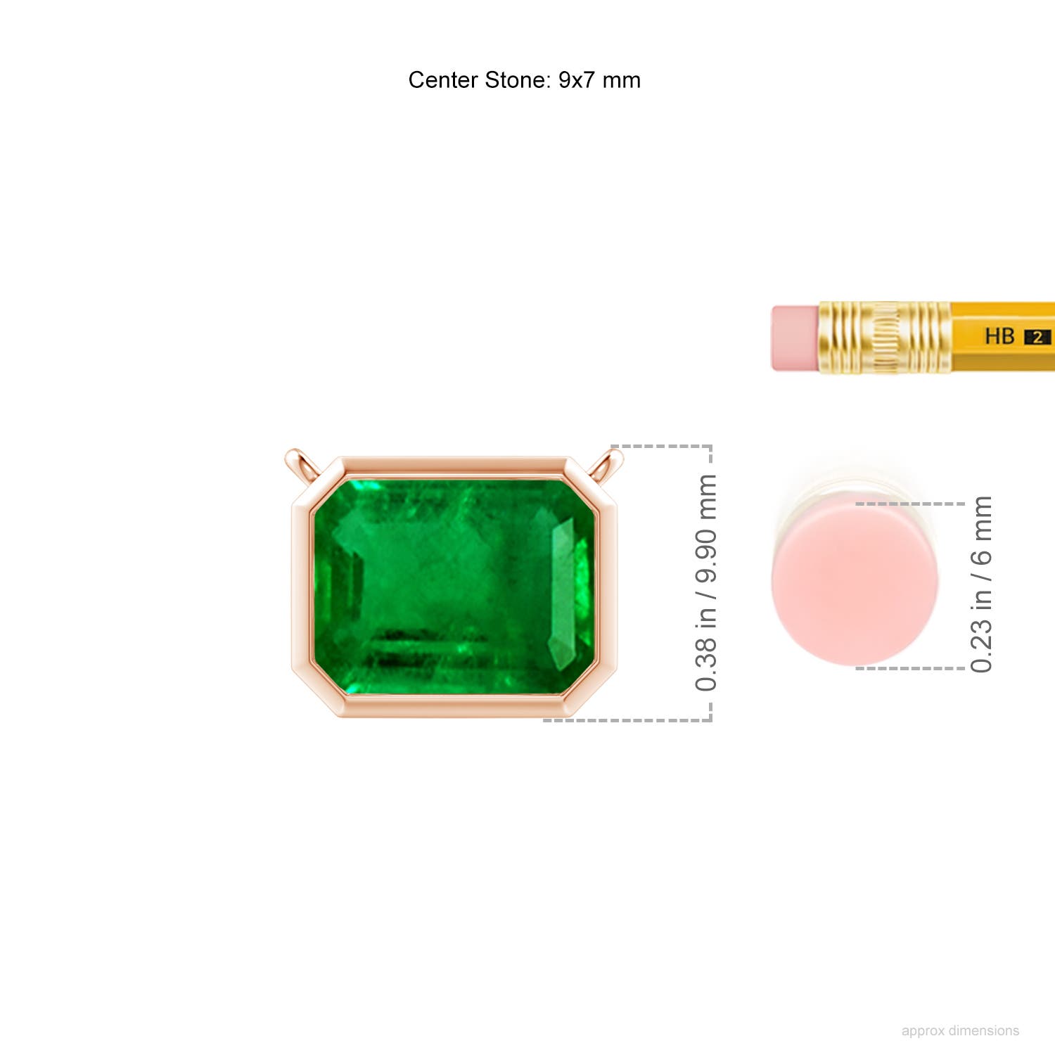 AAAA - Emerald / 2.25 CT / 14 KT Rose Gold