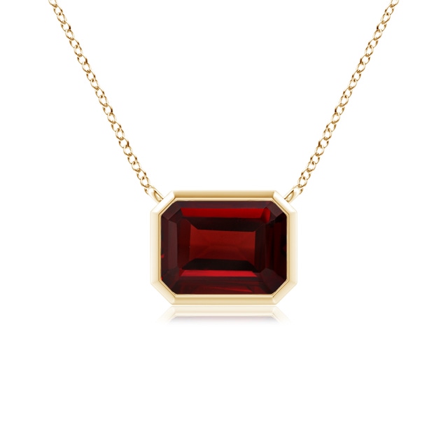14K Yellow Gold 8x6mm Em. Cut Rectangular Peridot 18
