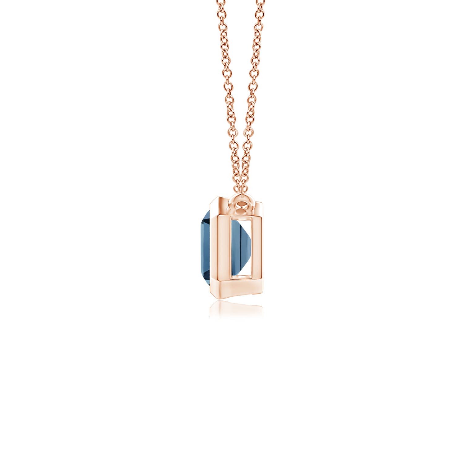 A - London Blue Topaz / 1.2 CT / 14 KT Rose Gold