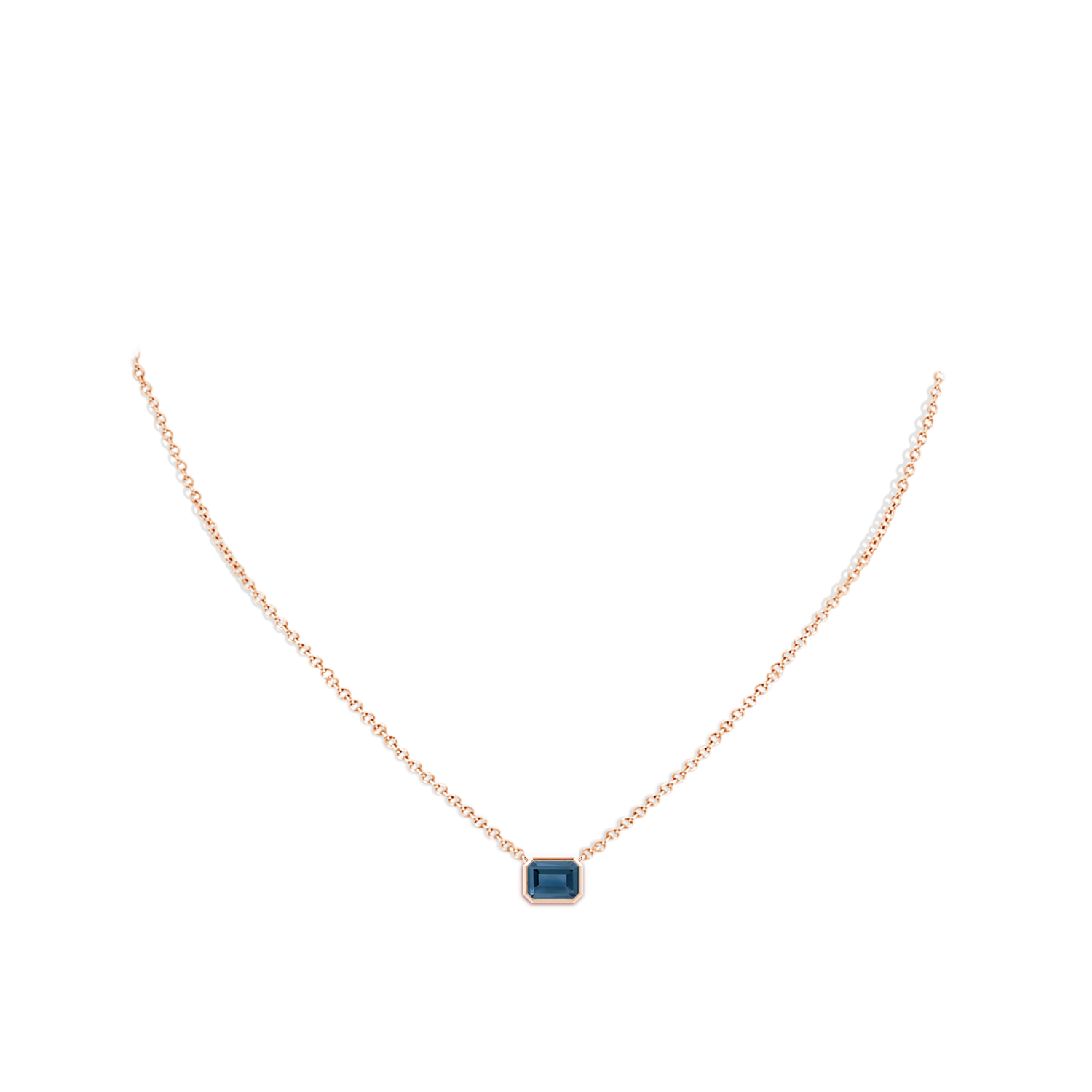 A - London Blue Topaz / 1.2 CT / 14 KT Rose Gold