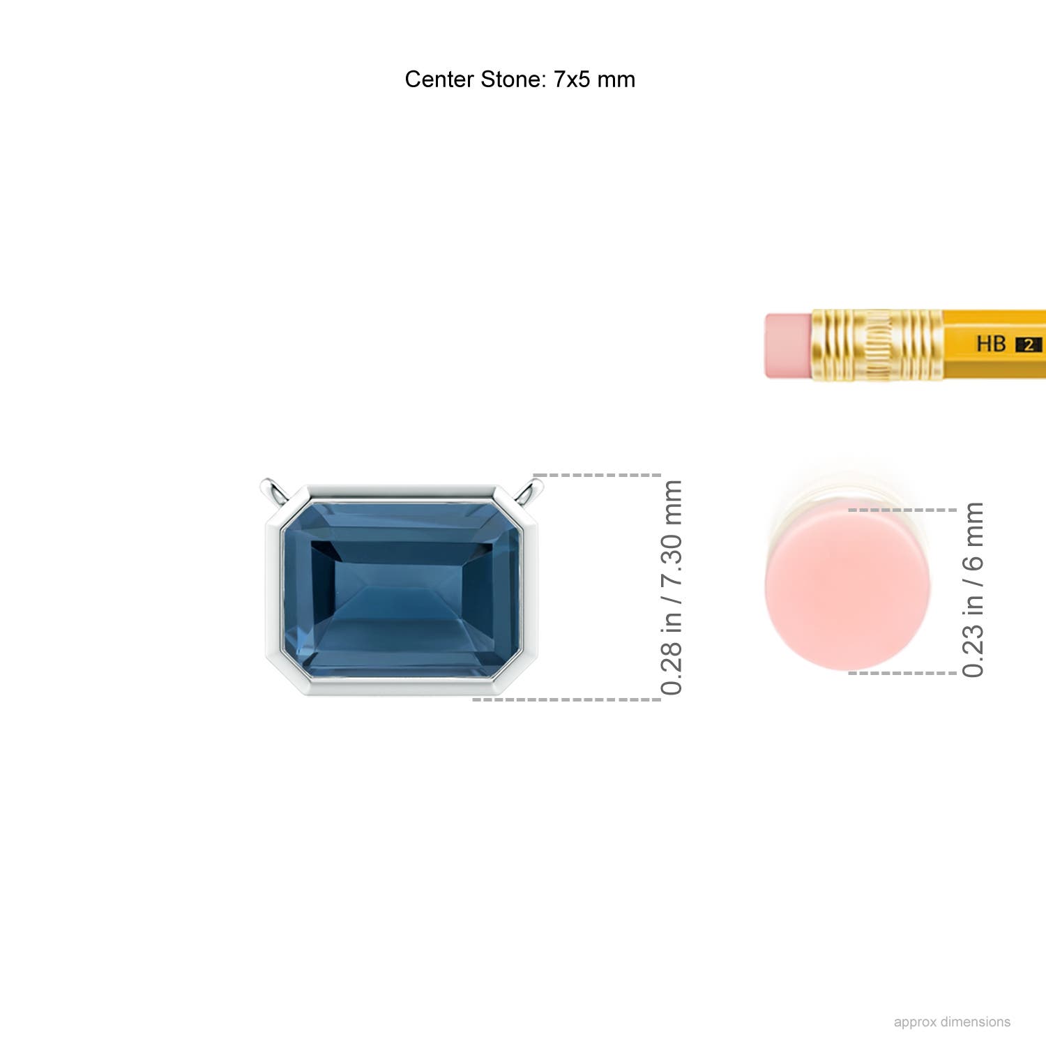 A - London Blue Topaz / 1.2 CT / 14 KT White Gold