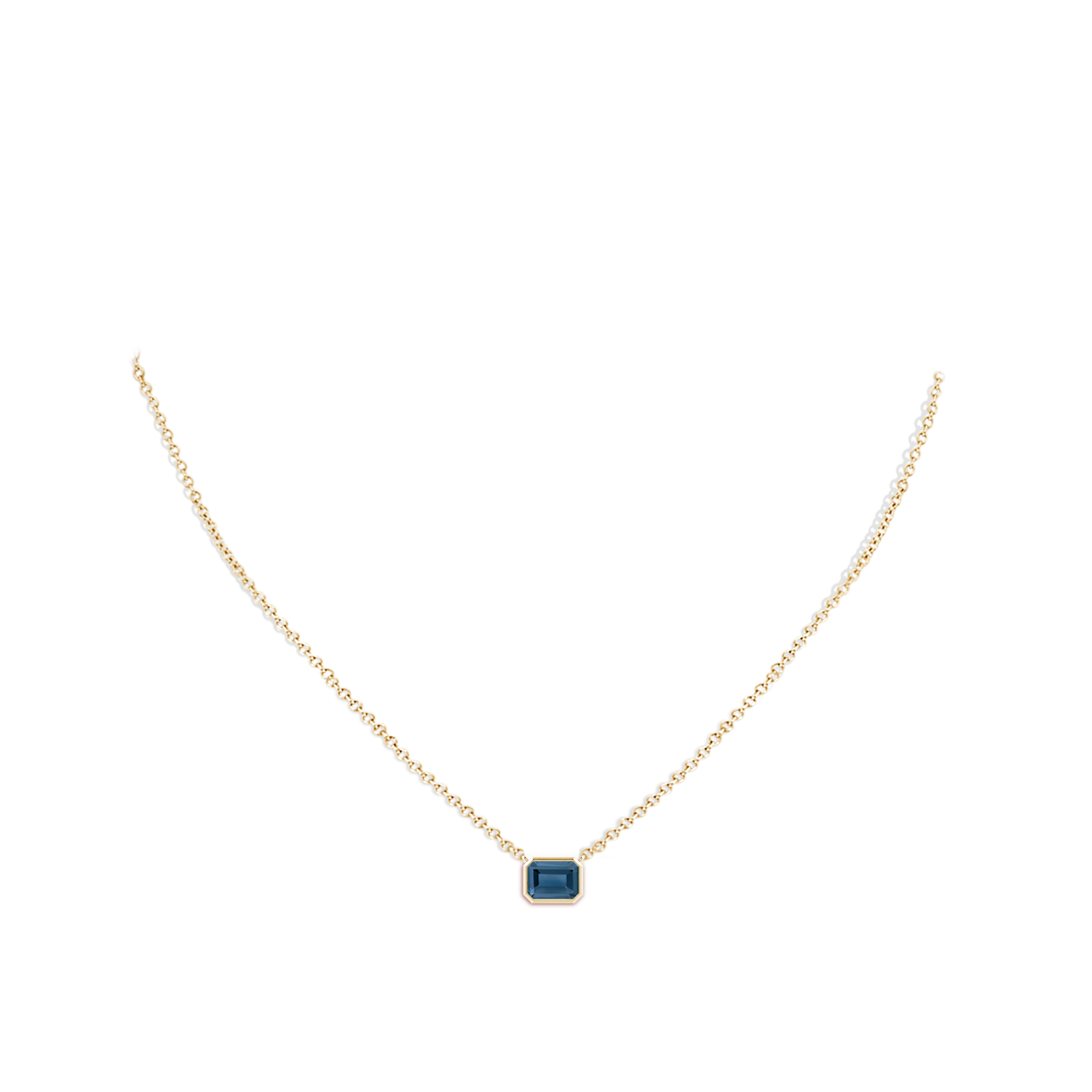 A - London Blue Topaz / 1.2 CT / 14 KT Yellow Gold