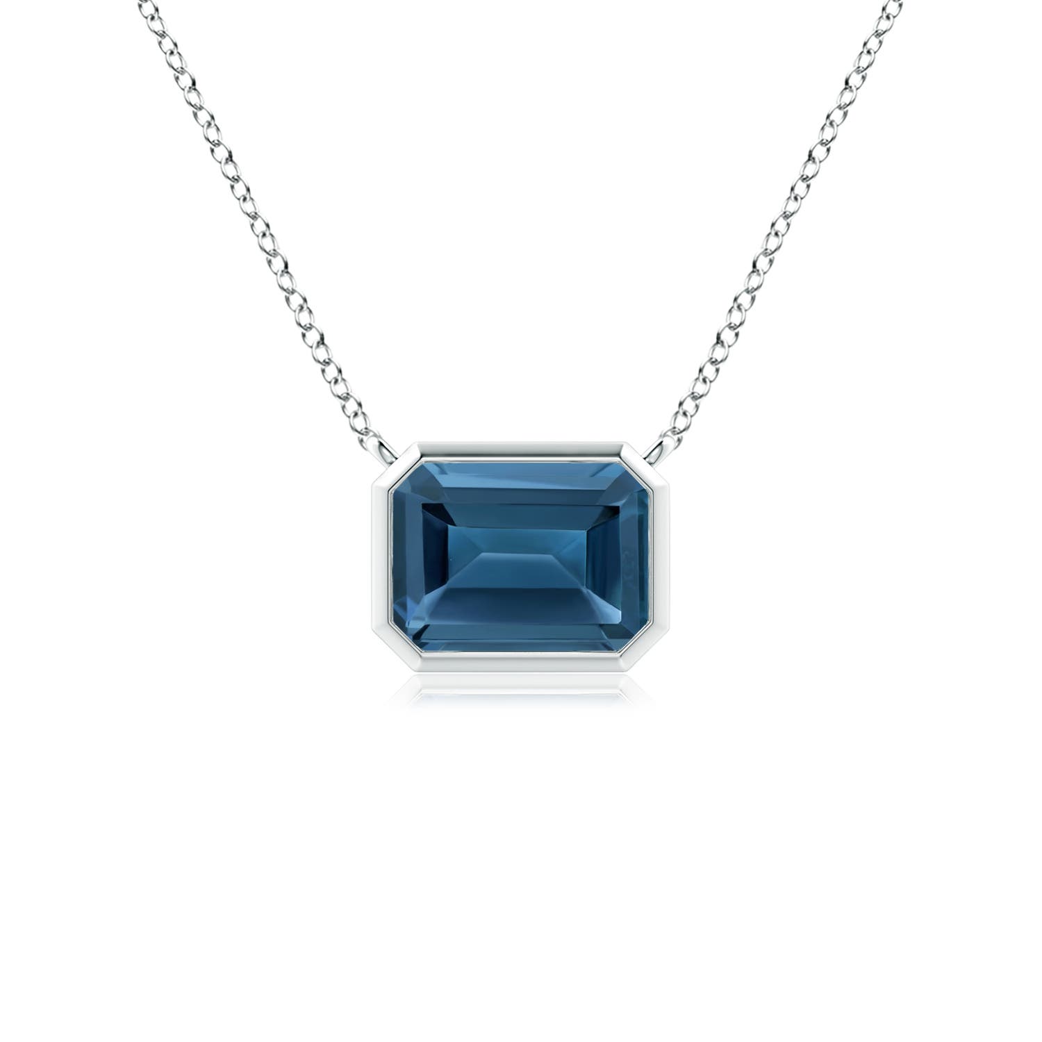 AA - London Blue Topaz / 1.2 CT / 14 KT White Gold