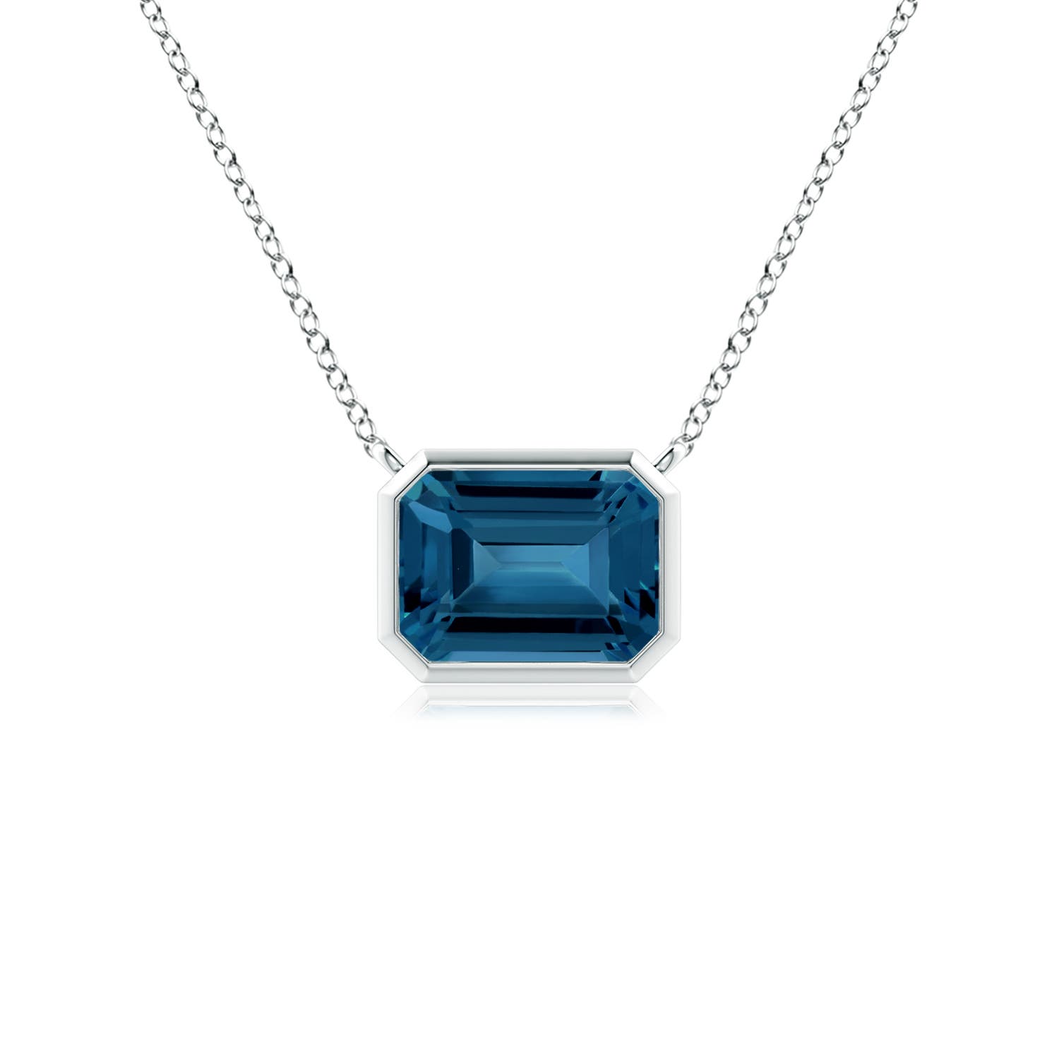 AAA - London Blue Topaz / 1.2 CT / 14 KT White Gold