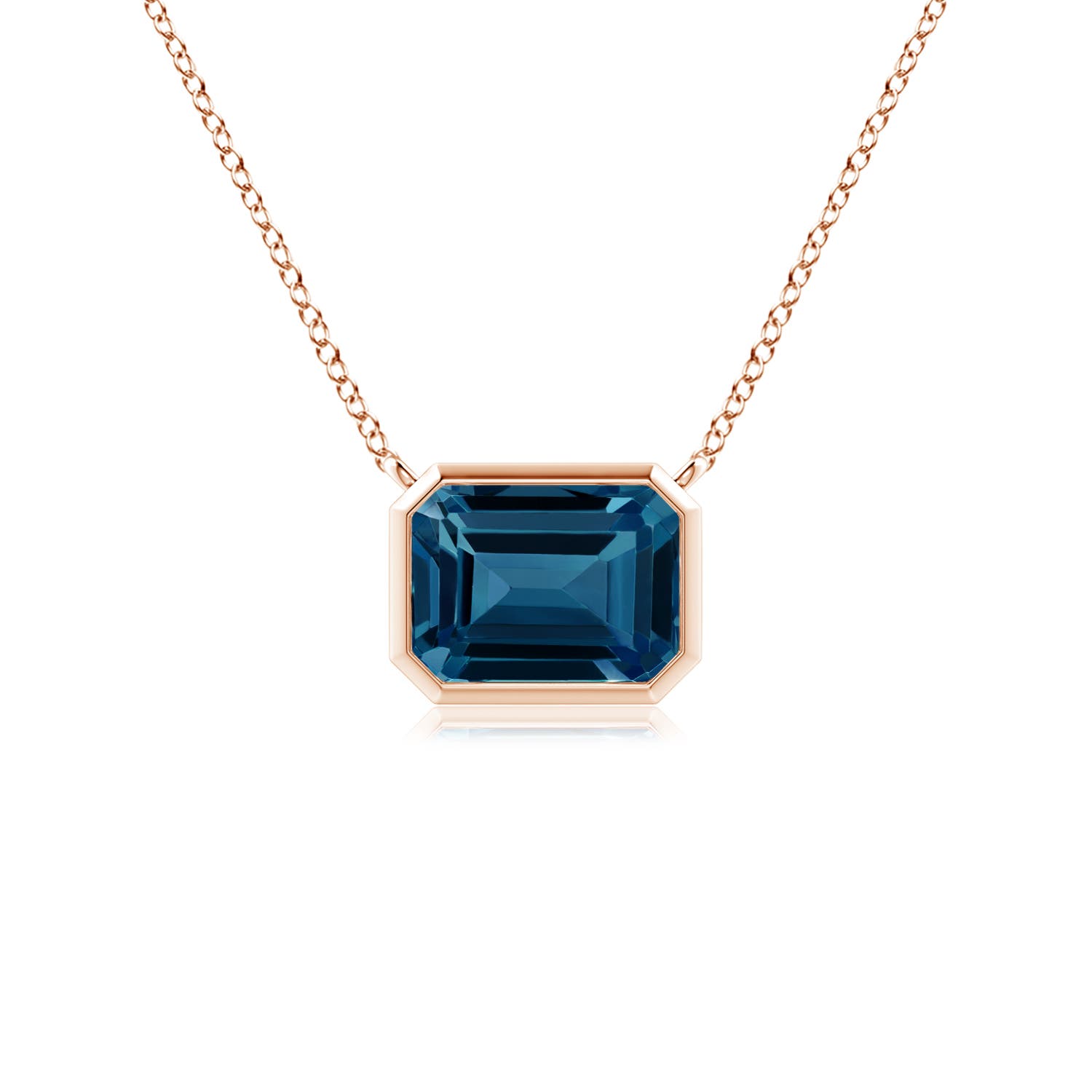 AAAA - London Blue Topaz / 1.2 CT / 14 KT Rose Gold