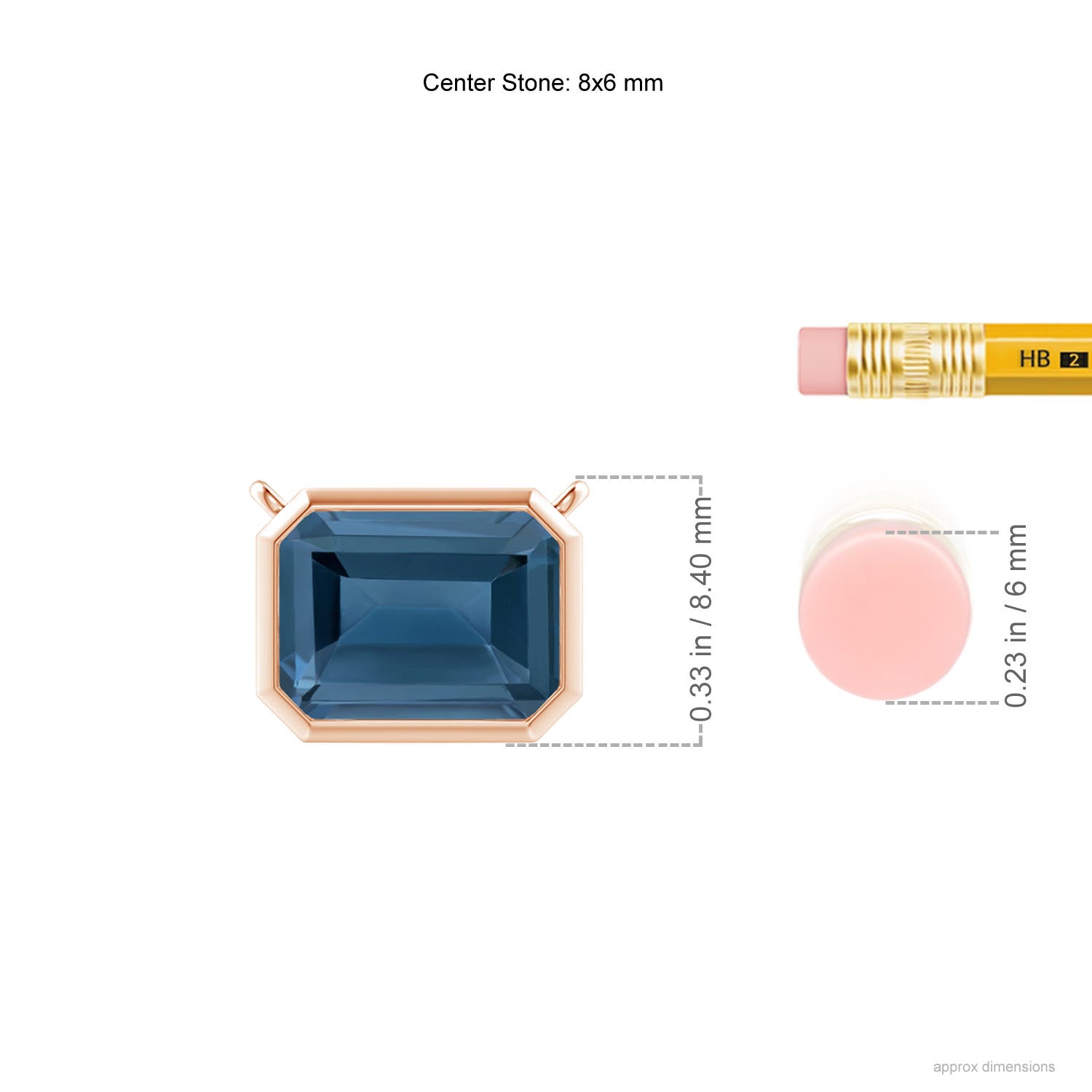 A - London Blue Topaz / 1.95 CT / 14 KT Rose Gold