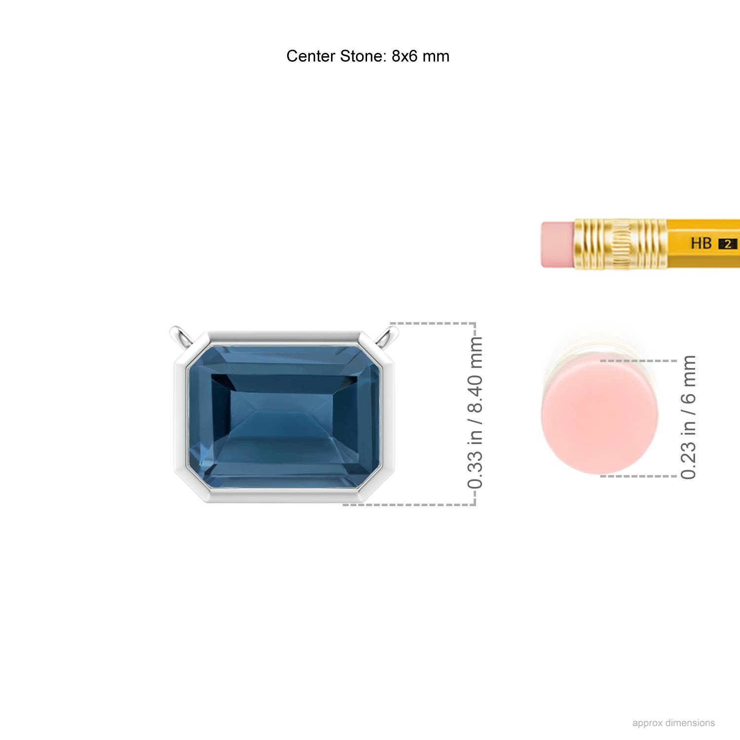 A - London Blue Topaz / 1.95 CT / 14 KT White Gold