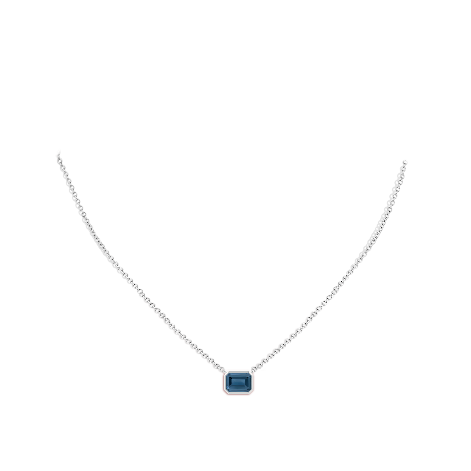 A - London Blue Topaz / 1.95 CT / 14 KT White Gold