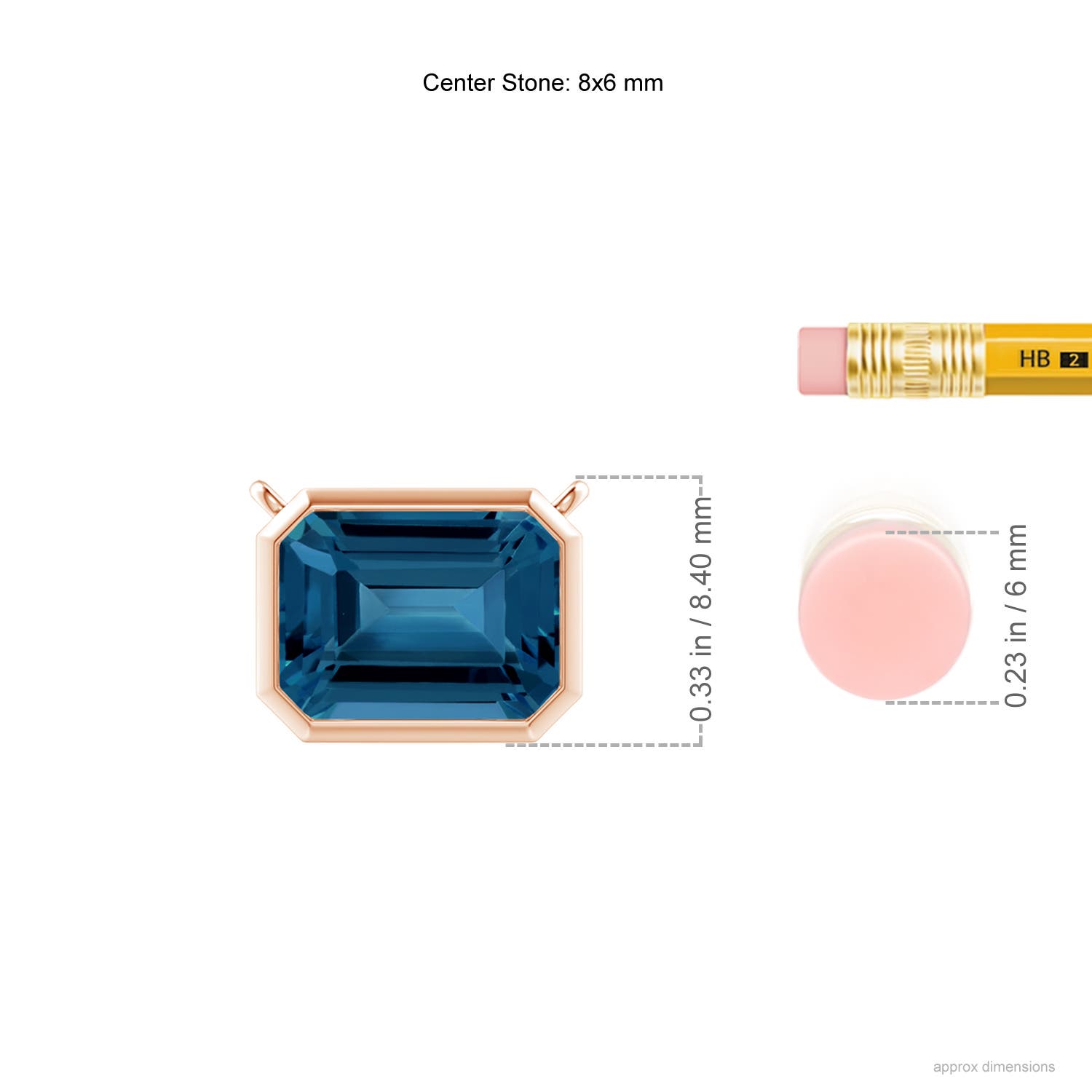 AAA - London Blue Topaz / 1.95 CT / 14 KT Rose Gold