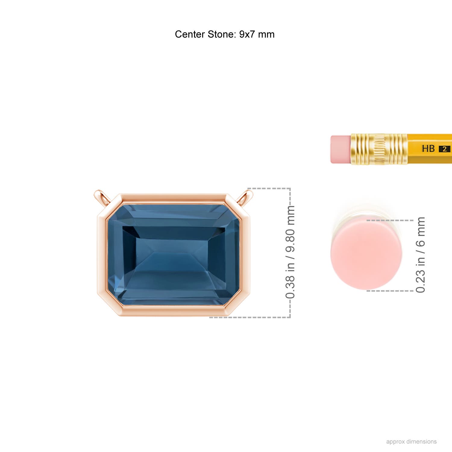 A - London Blue Topaz / 2.75 CT / 14 KT Rose Gold