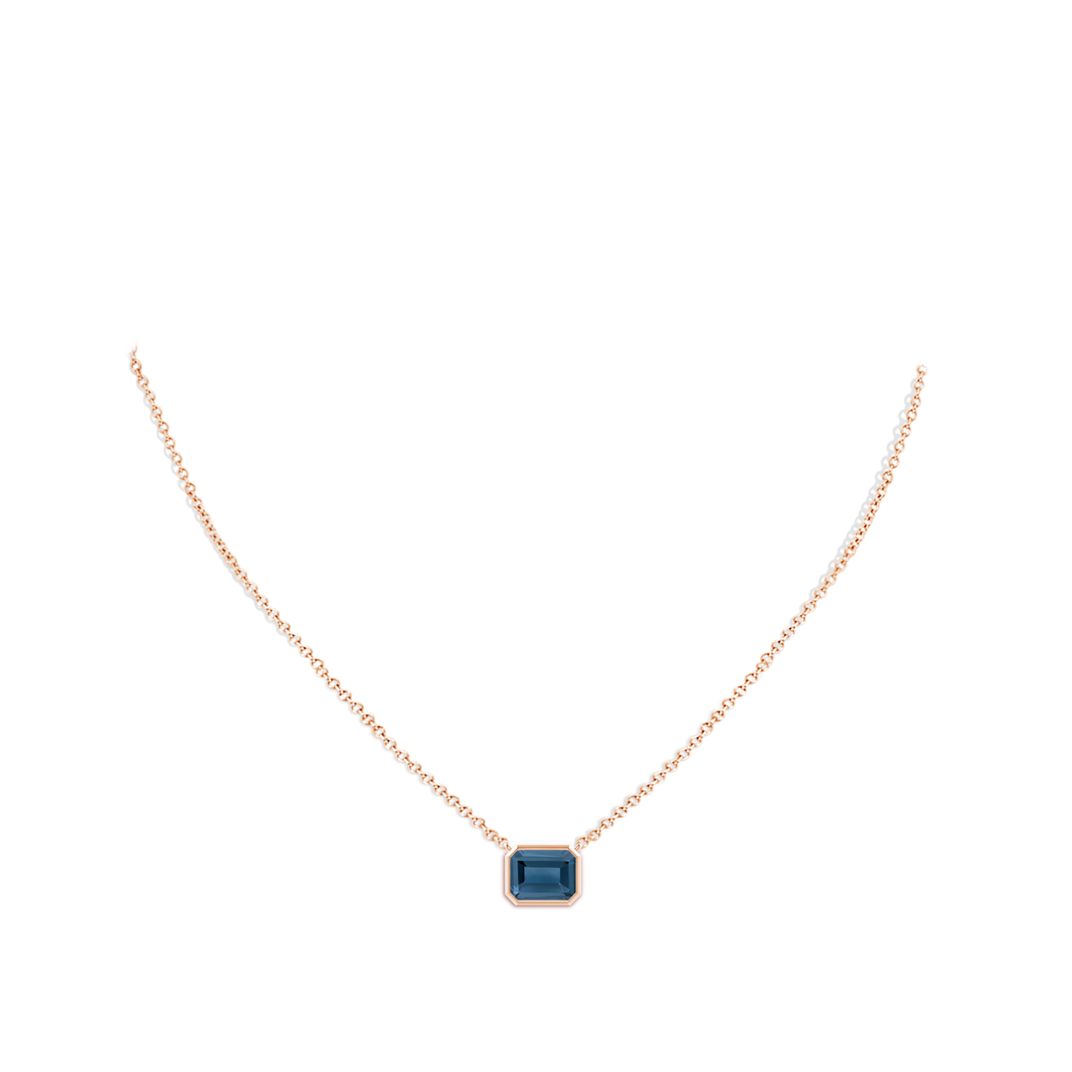 A - London Blue Topaz / 2.75 CT / 14 KT Rose Gold