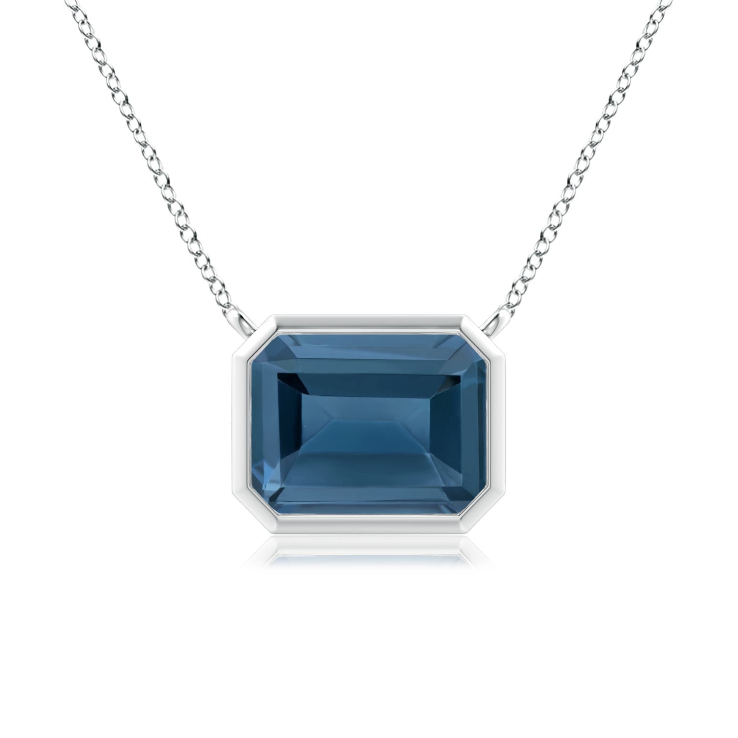 A - London Blue Topaz / 2.75 CT / 14 KT White Gold