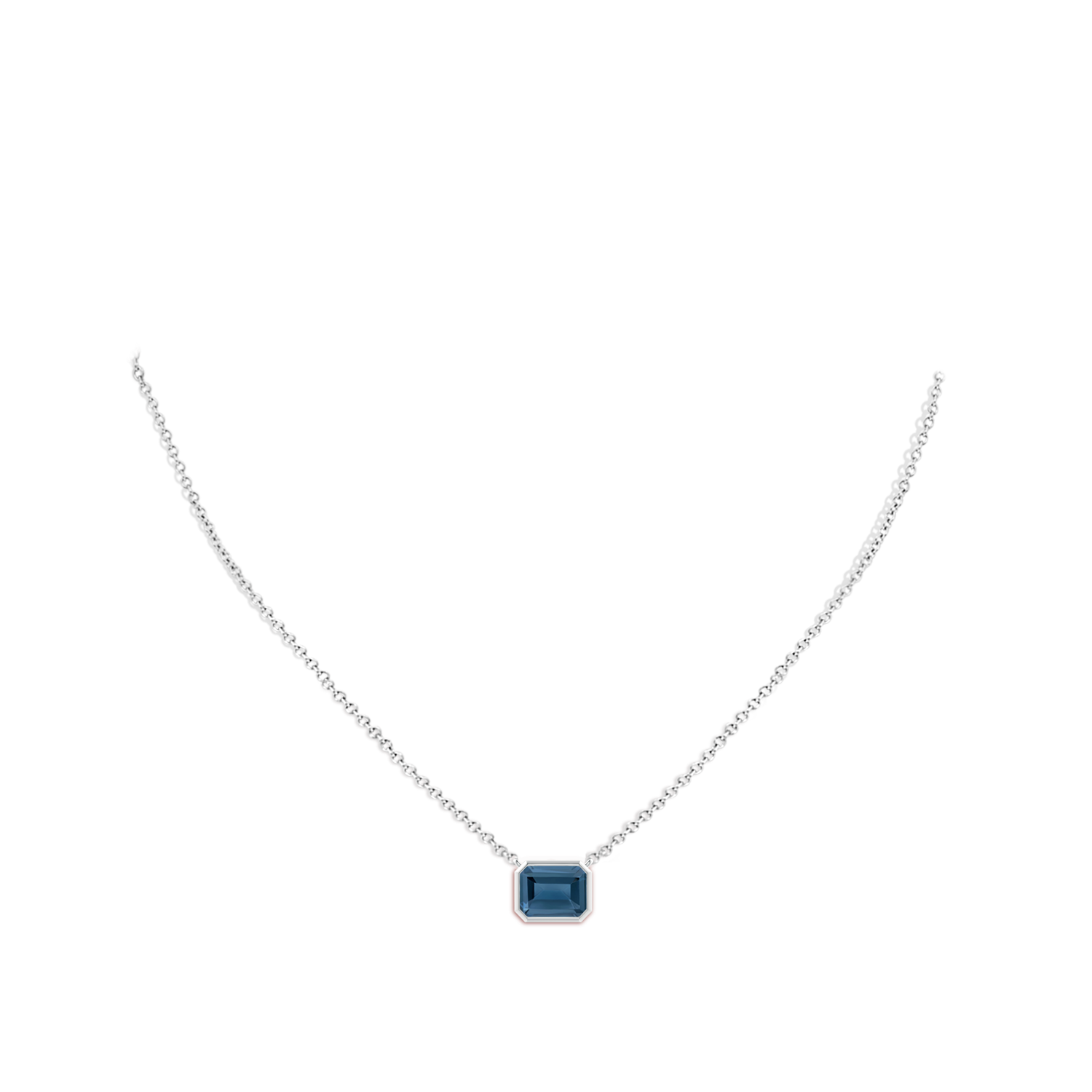 A - London Blue Topaz / 2.75 CT / 14 KT White Gold