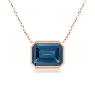 Emerald Cut AA London Blue Topaz