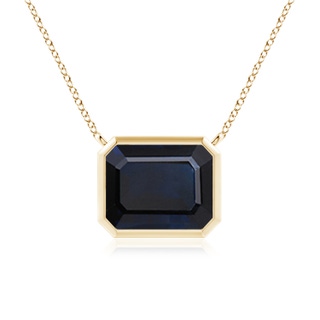 Emerald Cut A Blue Sapphire