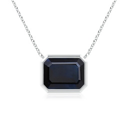 Solitaire Blue Sapphire Solitaire Necklaces & Pendants