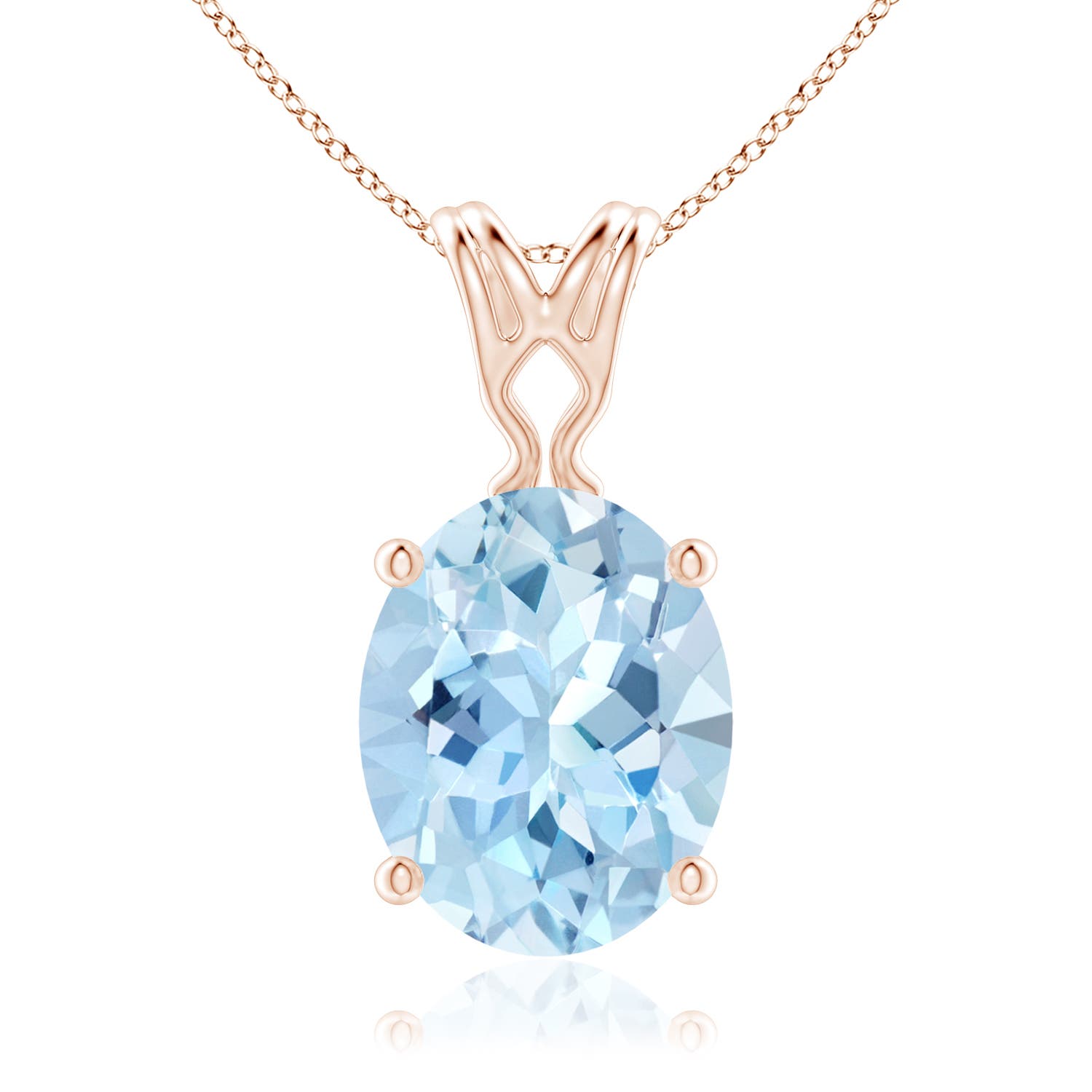 AAA - Aquamarine / 2.2 CT / 14 KT Rose Gold