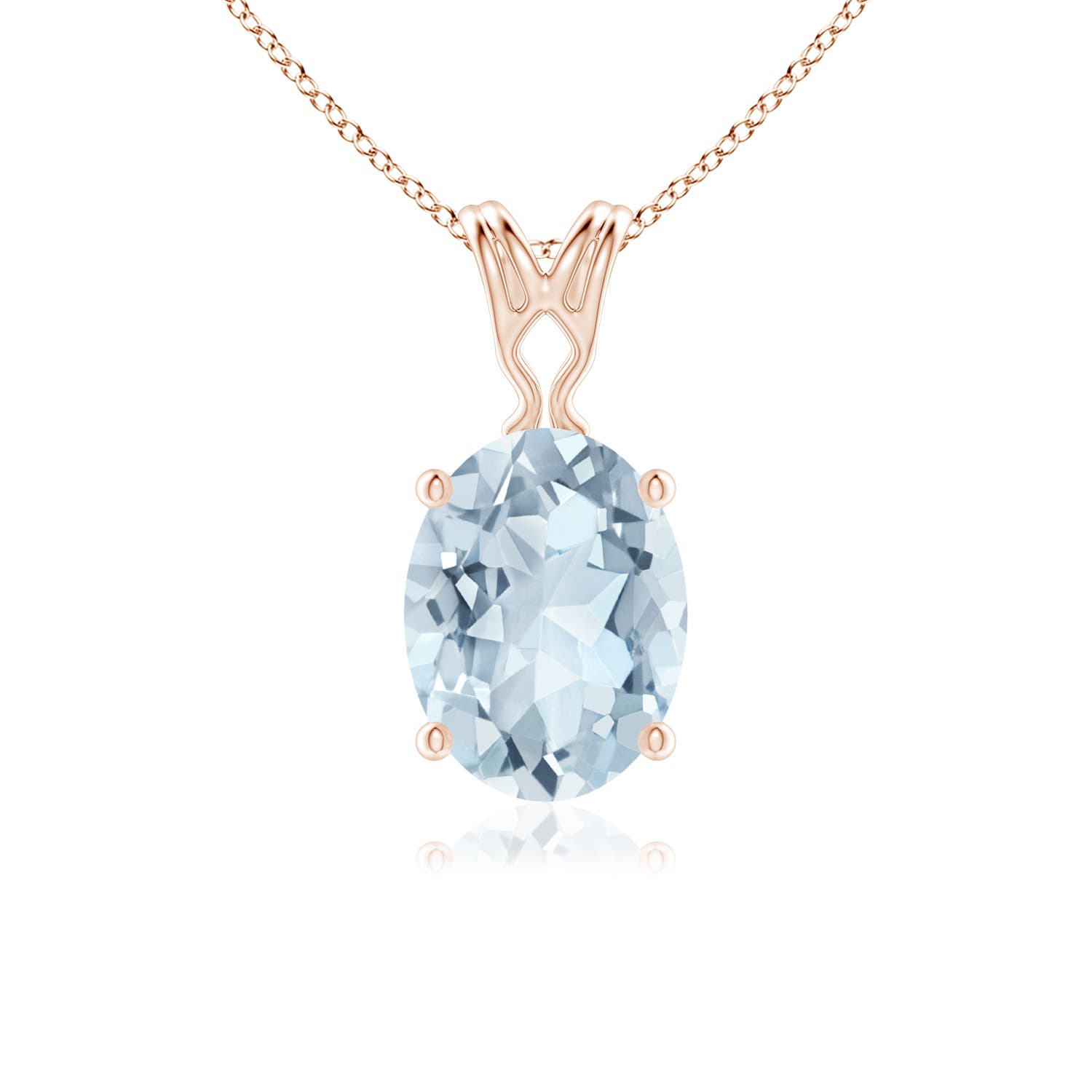 A - Aquamarine / 1 CT / 14 KT Rose Gold