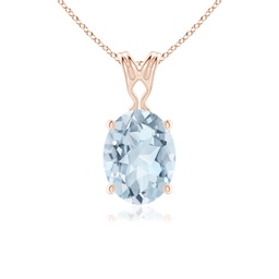Vintage Inspired Rose Gold Aquamarine Necklaces & Pendants