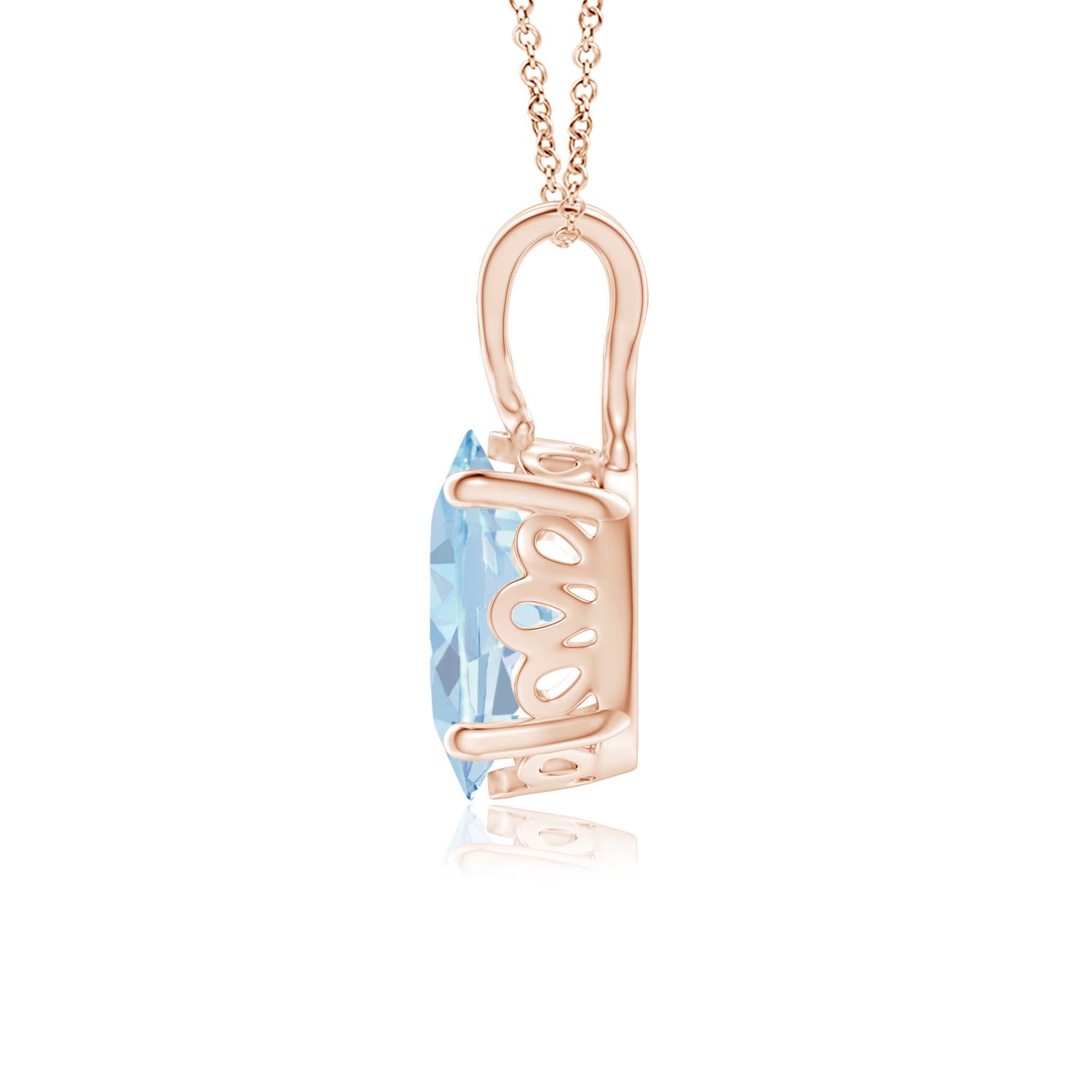 A - Aquamarine / 1 CT / 14 KT Rose Gold