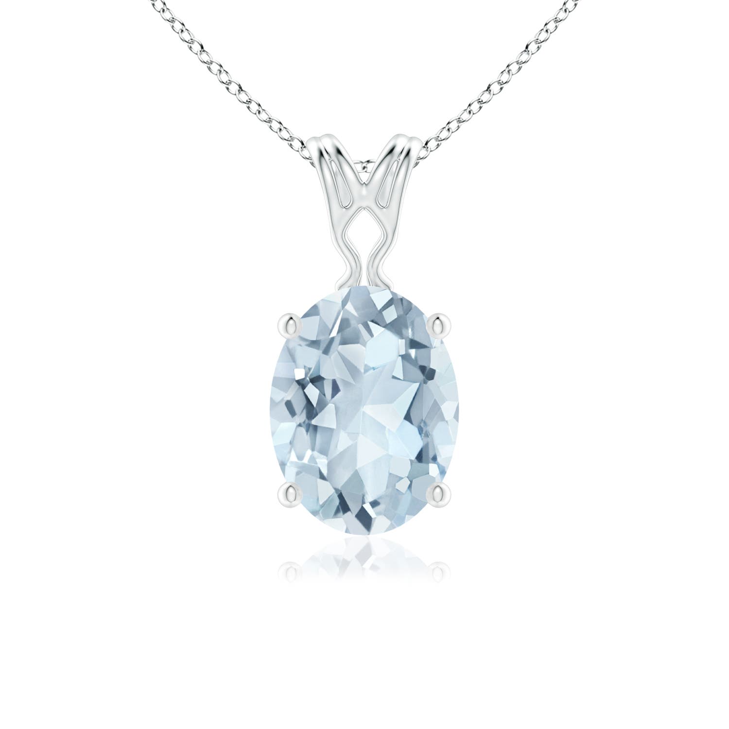 A - Aquamarine / 1 CT / 14 KT White Gold